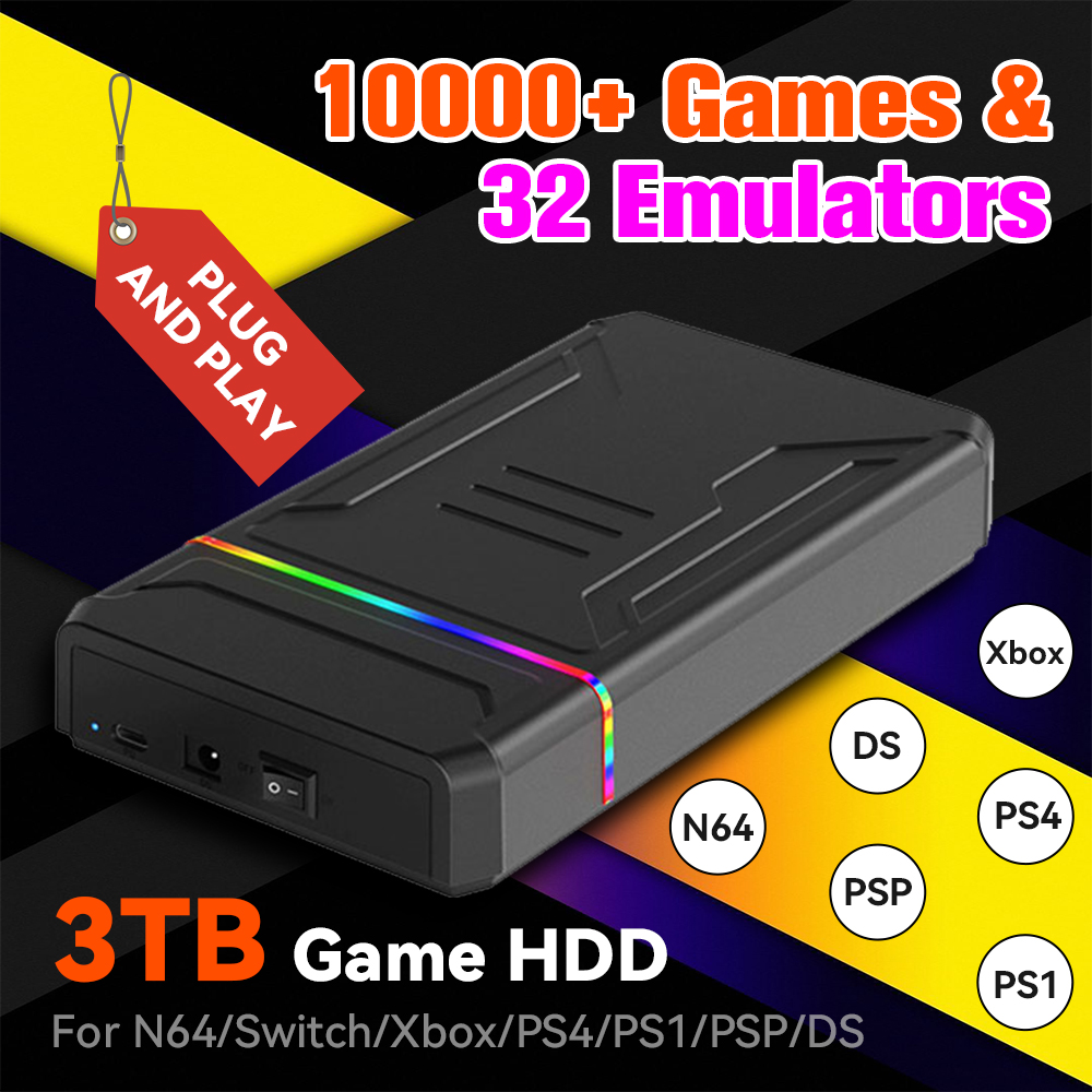 Retro Gaming Xbox - 3TB Externe Retro Game HDD Emulator