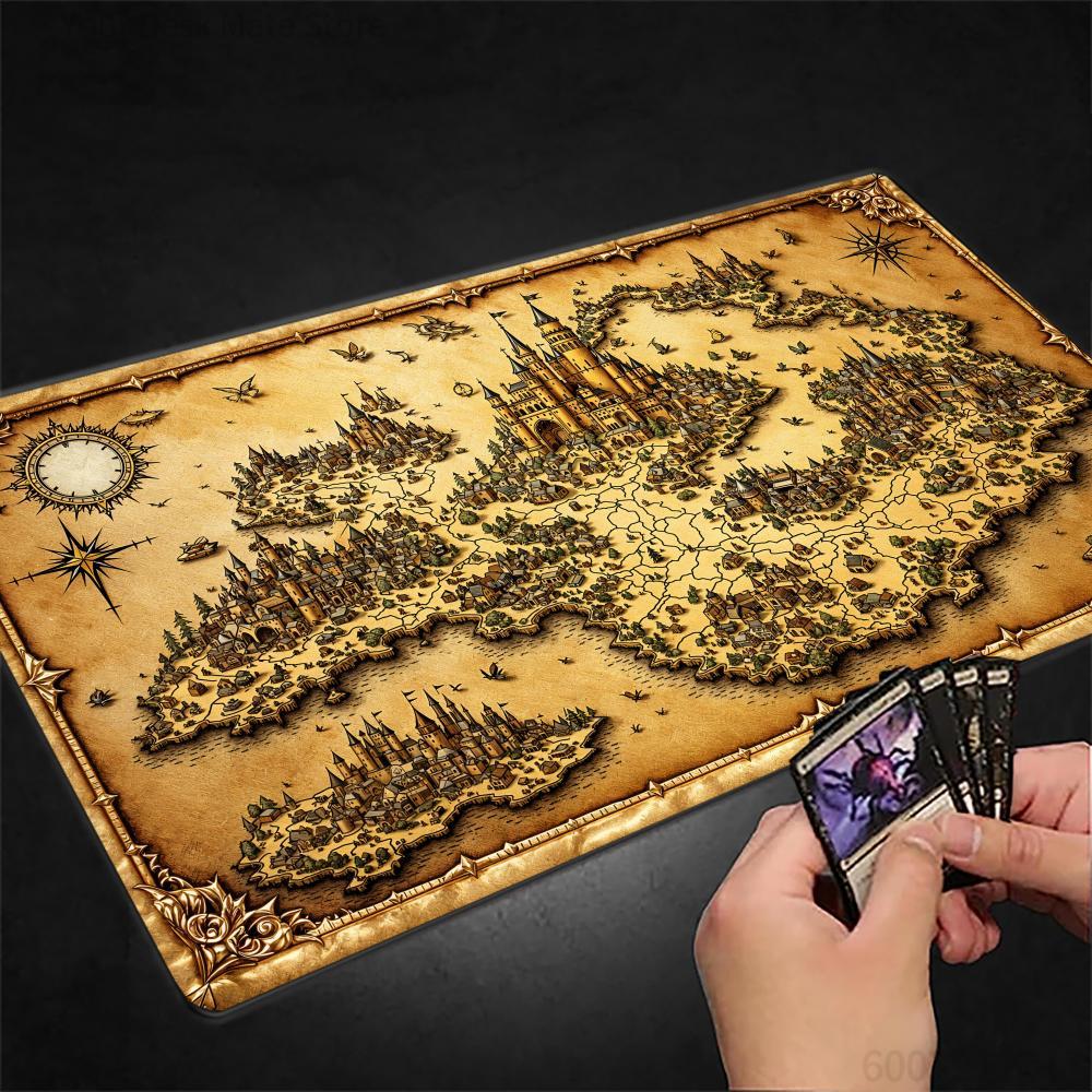 Retro Gaming Xl - Retro Map Patroon Muismat Grote Antislip