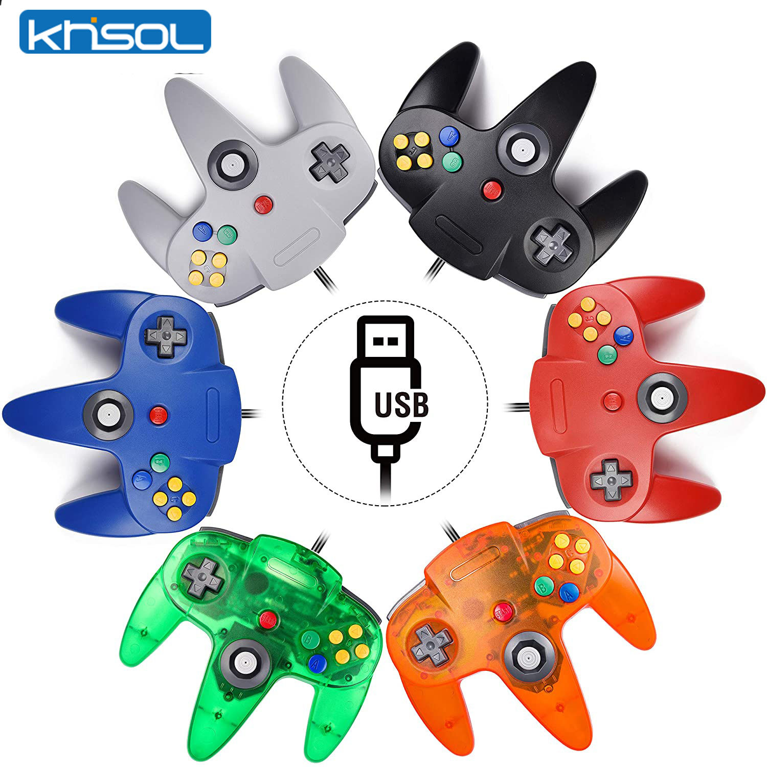 Nes Controller Usb - N64-controller Klassieke USB-bekabelde afstandsbediening Gamepad Gaming-joystick