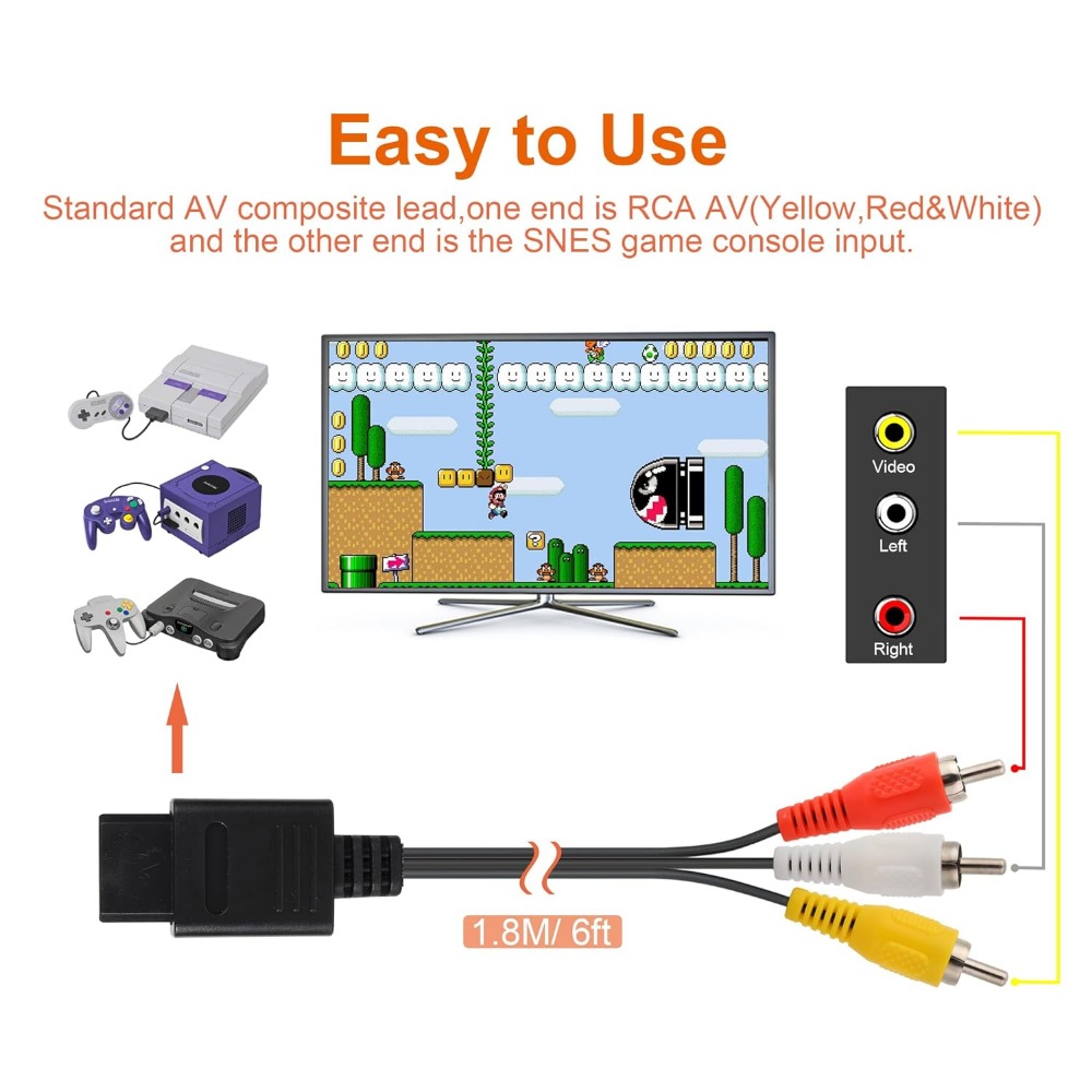 N64/Gamecube/Snes/Sfc Hoge Kwa - Retro Gaming Cable recensie en prijs