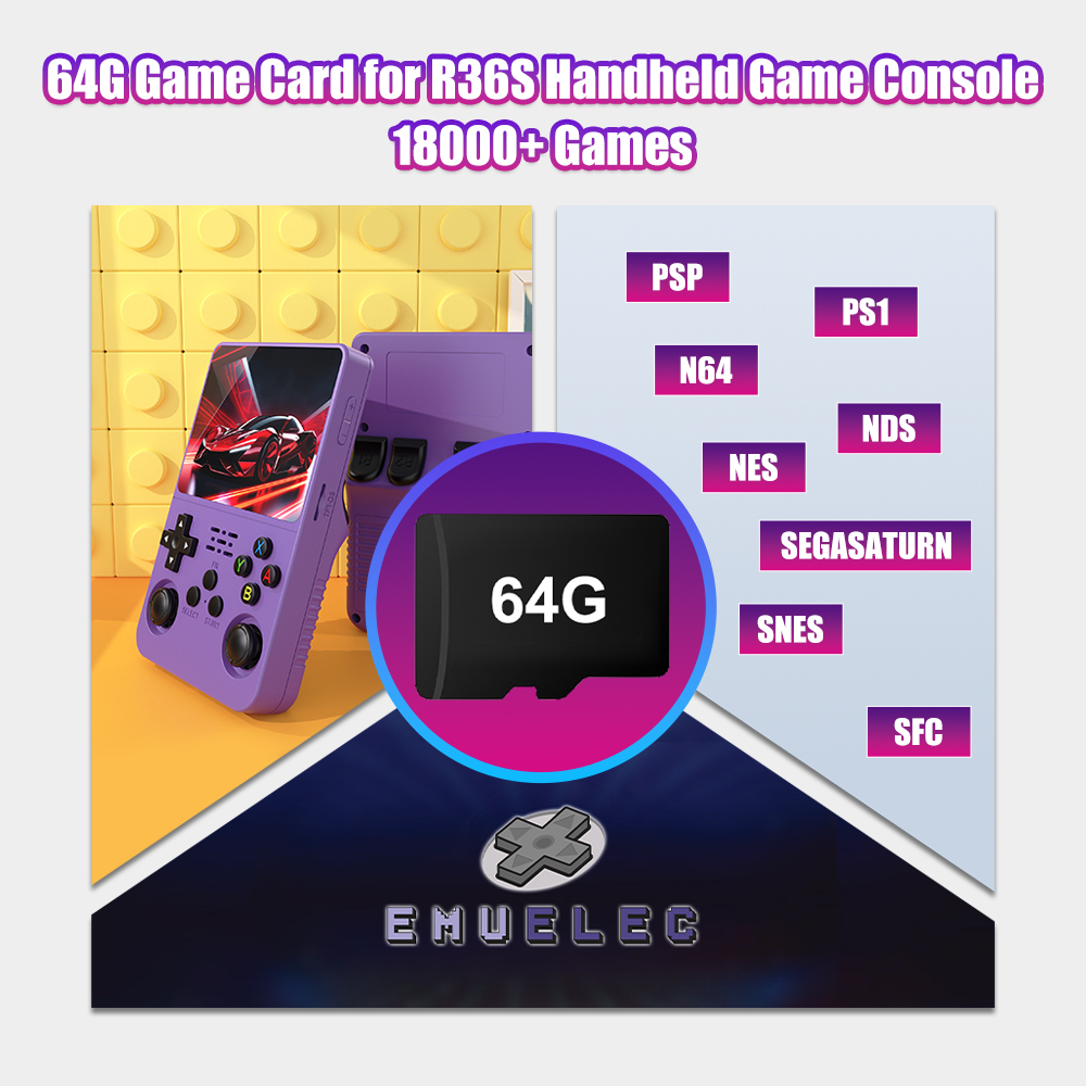 64G Game TF-kaart voor R36S Vi - Retro Gaming Handheld Console recensie en prijs